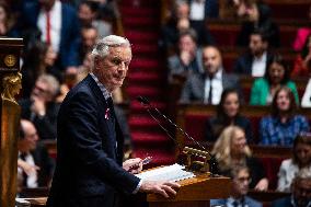 French PM Barnier Delivers General Policy Statement to National Assembly Amidst Political Turmoil