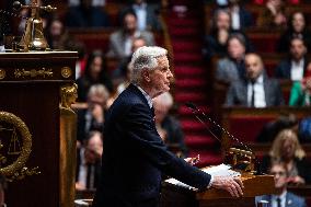 French PM Barnier Delivers General Policy Statement to National Assembly Amidst Political Turmoil