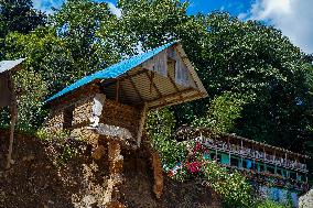 Nakhu River Flooding Damaged Homes In Tikabhairab Region, Lalitpur, Nepal.