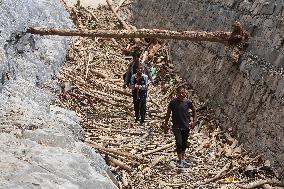 Flood And Landslide Destroys BP Highway In Nepal