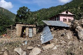 Flood And Landslide Destroys BP Highway In Nepal