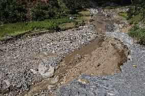 Flood And Landslide Destroys BP Highway In Nepal