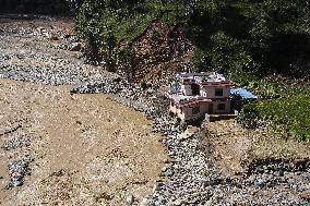 Flood And Landslide Destroys BP Highway In Nepal