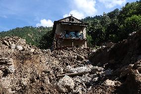 Flood And Landslide Destroys BP Highway In Nepal