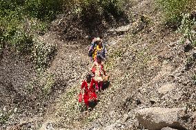 Flood And Landslide Destroys BP Highway In Nepal