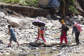 Flood And Landslide Destroys BP Highway In Nepal