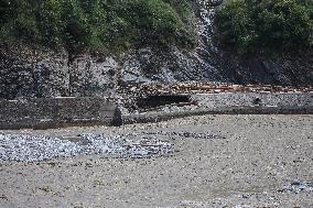 Flood And Landslide Destroys BP Highway In Nepal