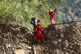 Flood And Landslide Destroys BP Highway In Nepal