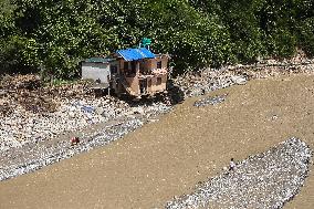 Flood And Landslide Destroys BP Highway In Nepal