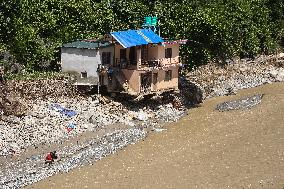 Flood And Landslide Destroys BP Highway In Nepal