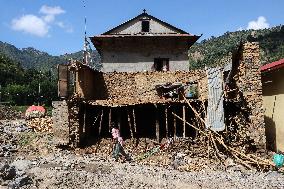 Flood And Landslide Destroys BP Highway In Nepal