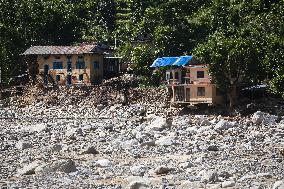 Flood And Landslide Destroys BP Highway In Nepal