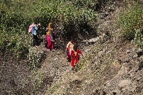 Flood And Landslide Destroys BP Highway In Nepal