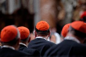 Pope Francis Attends A Vigil Prayer In St. Peter's Basilica Ahead Of The Start Of The Synod Of Bishops 16th General Assembly, At