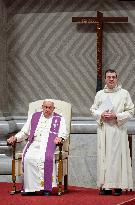 Pope Francis Attends A Vigil Prayer In St. Peter's Basilica Ahead Of The Start Of The Synod Of Bishops 16th General Assembly, At