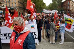 Unions Protest Against Macron's Choice Of Barnier As Prime Minister And For Better Wages And Work Conditions