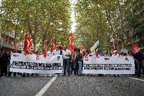 Unions Protest Against Macron's Choice Of Barnier As Prime Minister And For Better Wages And Work Conditions