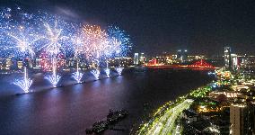 National Day Fireworks Performance in Nanchang