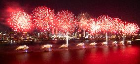 National Day Fireworks Performance in Nanchang