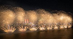 National Day Fireworks Performance in Nanchang