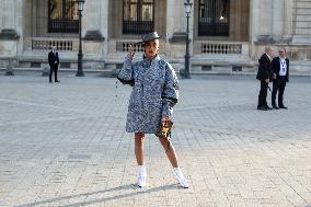 PFW - Arrivals At Louis Vuitton  Show NB