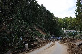 Hurricane Helene Damage In Asheville, North Carolina