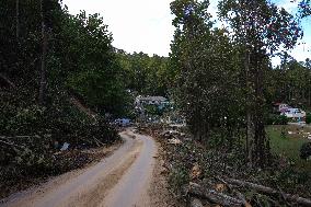 Hurricane Helene Damage In Asheville, North Carolina