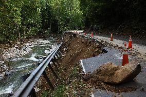 Hurricane Helene Damage In Asheville, North Carolina