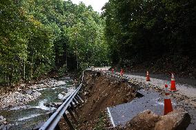 Hurricane Helene Damage In Asheville, North Carolina