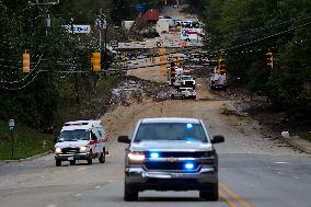 Hurricane Helene Damage In Asheville, North Carolina