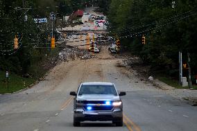 Hurricane Helene Damage In Asheville, North Carolina