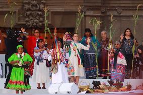 Claudia Sheinbaum First Female Mexico's President  Baton Of Command Ceremony