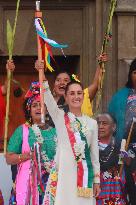 Claudia Sheinbaum First Female Mexico's President  Baton Of Command Ceremony