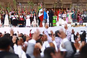 Claudia Sheinbaum First Female Mexico's President  Baton Of Command Ceremony