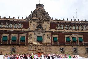 Claudia Sheinbaum First Female Mexico's President  Baton Of Command Ceremony