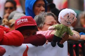 Claudia Sheinbaum First Female Mexico's President  Baton Of Command Ceremony