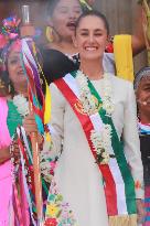 Claudia Sheinbaum First Female Mexico's President  Baton Of Command Ceremony