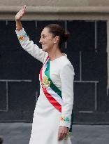 Claudia Sheinbaum Sworn In As Mexico's First Woman President And Receives Baton In Mexico City's Zocalo