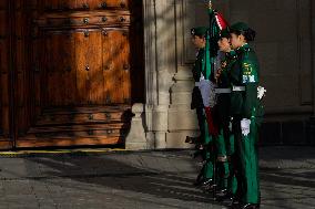 Claudia Sheinbaum Sworn In As Mexico's First Woman President And Receives Baton In Mexico City's Zocalo