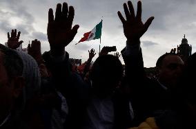 Claudia Sheinbaum Sworn In As Mexico's First Woman President And Receives Baton In Mexico City's Zocalo