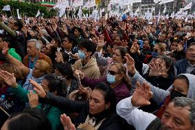 Claudia Sheinbaum Sworn In As Mexico's First Woman President And Receives Baton In Mexico City's Zocalo