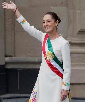 Claudia Sheinbaum Sworn In As Mexico's First Woman President And Receives Baton In Mexico City's Zocalo