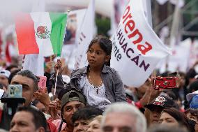 Claudia Sheinbaum Sworn In As Mexico's First Woman President And Receives Baton In Mexico City's Zocalo