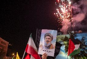 Iranians Celebrate Iran's Missile Attack Against Israel