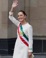 Claudia Sheinbaum Sworn In As Mexico's First Woman President And Receives Baton In Mexico City's Zocalo