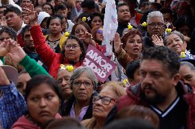 Claudia Sheinbaum Sworn In As Mexico's First Woman President And Receives Baton In Mexico City's Zocalo