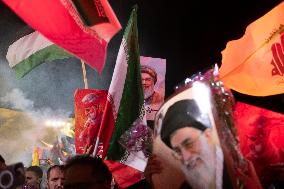 Iranians Celebrate Iran's Missile Attack Against Israel