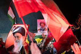 Iranians Celebrate Iran's Missile Attack Against Israel