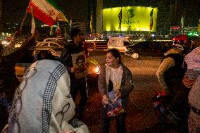 Iranians Celebrate Iran's Missile Attack Against Israel