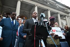 Rally With Mayor Of New York City Eric Adams At City Hall In Manhattan New York